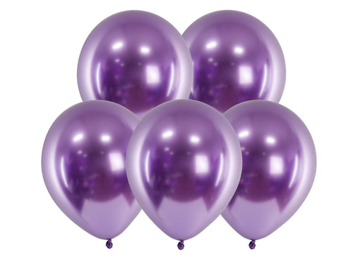 Balony lateksowe Glossy fioletowe - 30 cm - 50 szt.