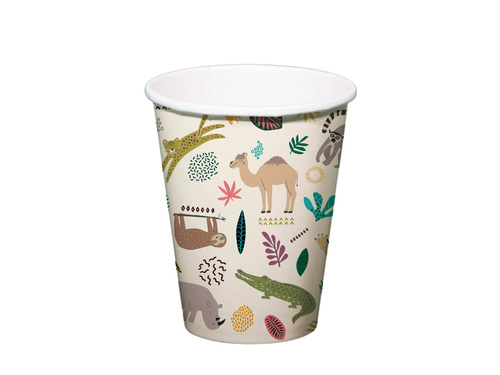 Kubeczki papierowe Zoo - 250 ml - 6 szt.