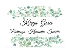 Naklejka na księgę gości na I Komunię Świętą - 1 szt.