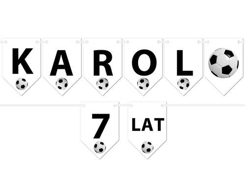 Baner flagi personalizowany Piłka Nożna - 500 cm