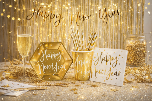 Zestaw Dekoracji na Sylwestra - 35szt.