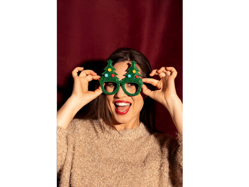 Okulary świąteczna Choinka - 1 szt.