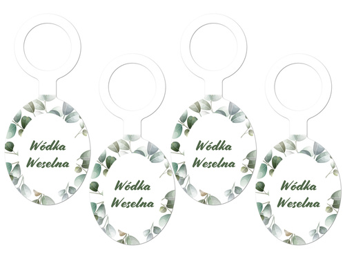 Zawieszki na wódkę weselną - 8 szt.