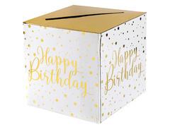 Pudełko na koperty z życzeniami, prezentami Happy Birthday - 1 szt.