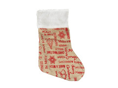 Skarpeta na prezenty jutowa z pluszem - 40 cm - 1 szt.