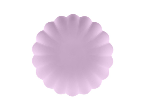 Talerzyki plastikowe fioletowe z falbanką - 22 cm - 4 szt.