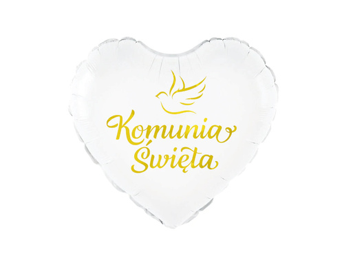 Balon foliowy Komunia Święta z gołębiem - 45 cm - 1 szt.