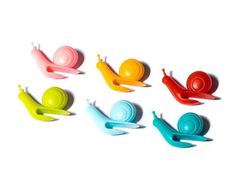 Zawieszki na woreczek do herbaty Ślimaki - 6 szt.