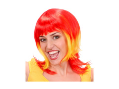 Czerwono-żółto-czerwona peruka kibicki - Hiszpania