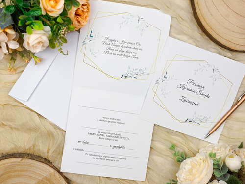 Zaproszenia personalizowane na I Komunię Świętą - 6 szt.