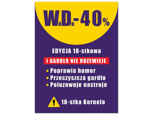 Etykiety personalizowane na butelkę WóDa-40 - 9 szt.