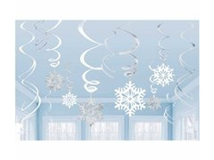 Dekoracja wisząca Śnieżki - 12 szt.