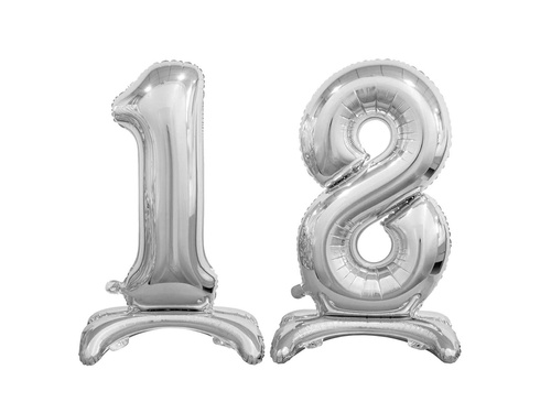 Zestaw balonów foliowych 18 srebrna - 74 cm