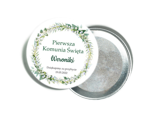 Personalizowane podziękowanie z magnesem na I Komunię Świętą - 12 szt.