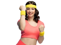 Opaski żółte Disco lata 80-te - 3 szt.