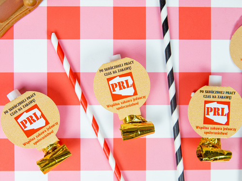 Gwizdki trąbki rozwijane PRL - 6 szt