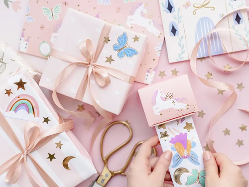 Naklejki Jednorożec i Motylki - 3 blistry