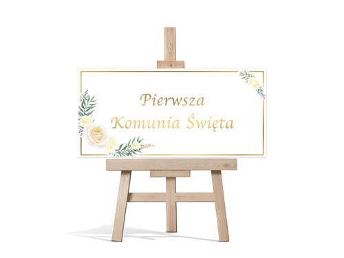 Plakat komunijny - I Komunia Święta - 70x33 cm
