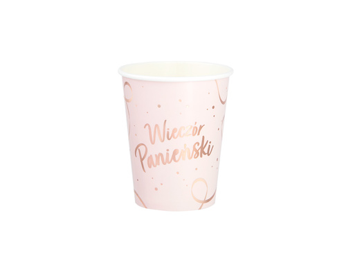 Kubeczki papierowe na Wieczór panieński - 220 ml - 6 szt.