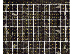 Kurtyna Kwadraty czarna z gwiazdkami - 100 x 200 cm