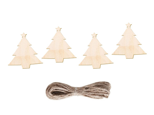 Girlanda z klamerkami - Choinka - 16 szt.