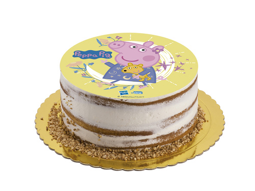 Dekoracyjny opłatek tortowy Świnka Peppa - 15,5 cm - 1 szt.