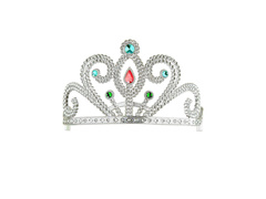 Srebrna tiara z klejnotami