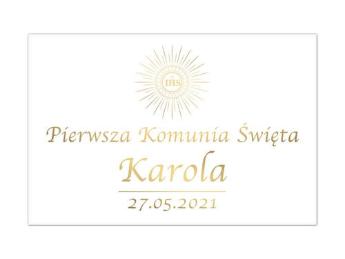 Plakat komunijny personalizowany - I Komunia Święta - 90x60 cm