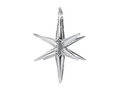 Balon foliowy Gwiazda srebrna 3D - 70 cm - 1 szt.
