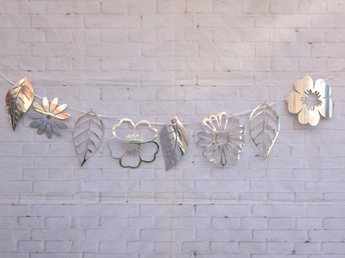Girlanda kwiatowa srebrna - 1 szt.