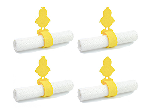 Serwetniki ze wzorem świątecznym - Kurczaczek Wielkanocny - 21 cm - 4 szt.