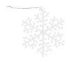 Zawieszki Śnieżynki białe - 10 cm - 6 szt.