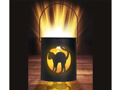 Lampion ze świeczką LED na Halloween - 10 cm - 1 szt.