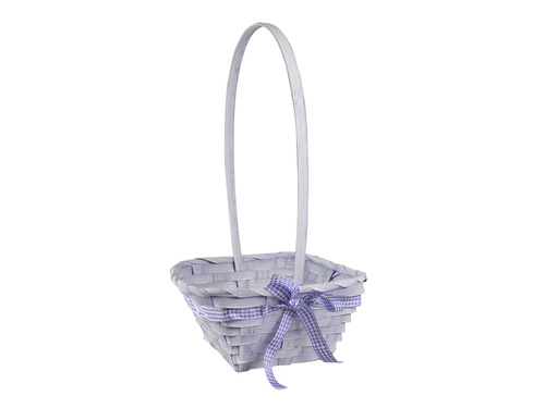 Koszyk wielkanocny z kokardką fioletowy - 20 x 38 cm - 1 szt.
