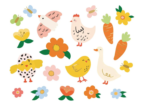 Tatuaże zmywalne na Wielkanoc - 20 szt.