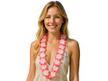Naszyjnik hawajski różowo-biały - 90 cm - 1 szt.