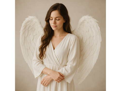 Skrzydła anioła białe - 96 x 75 cm