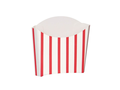 Pudełka na łakocie w biało-czerwone paski - 8 szt.