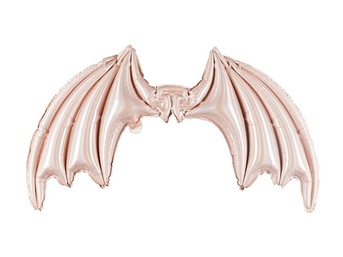 Balon foliowy Skrzydła Nietoperza różowe złoto - 85 x 50 cm - 1 szt.