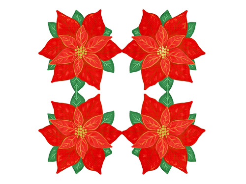 Serwetki bożonarodzeniowe Gwiazda betlejemska - 10 szt.