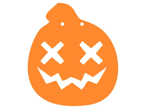 Papierowa dynia na Halloween 13 cm - 1 szt.