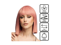 Peruka Djamilla koralowy róż