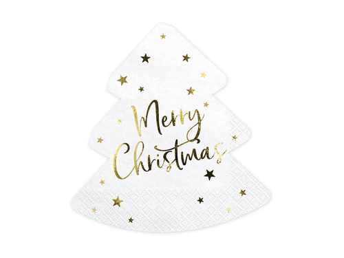 Serwetki bożonarodzeniowe Choinka - Merry Christmas - 32,5 cm - 20 szt.