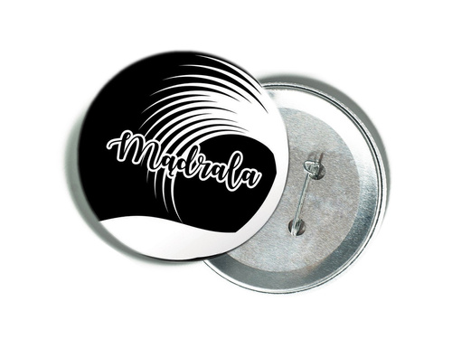 Przypinka z napisem Mądrala na Wieczór Panieński