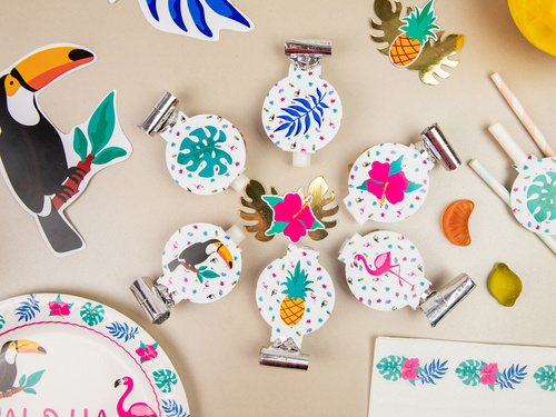 Dekoracja dwustronna Aloha Party - 12 szt.