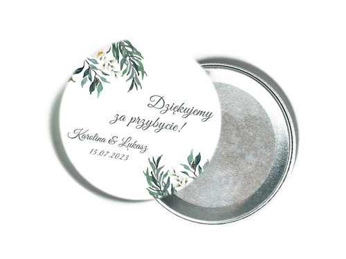 Personalizowane podziękowanie z magnesem na Wesele - 12 szt.