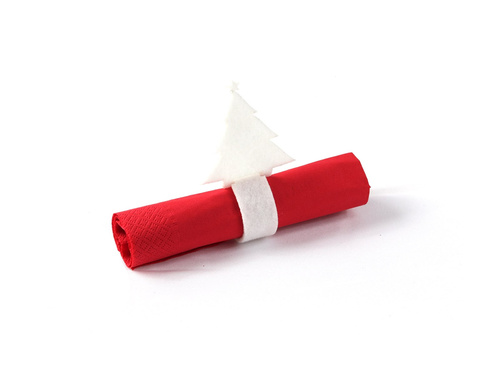 Serwetnik ze wzorem świątecznym - Choinka - 21 cm - 4 szt.