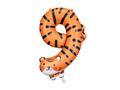 Balon foliowy cyfra 9 Tygrys - 76 cm - 1 szt.
