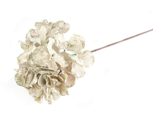 Sztuczna hortensja kremowa - 60 cm - 1 szt.