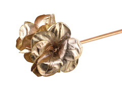 Sztuczny kwiat miedziany na piku - 1 szt.
